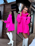 ELYNDI extended wool sweater - bright pink PRE-ORDER